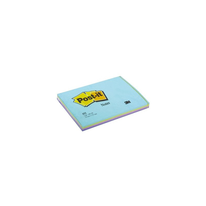 Notes samoprzylepny tęczowy morski 76x127 655RB 3M