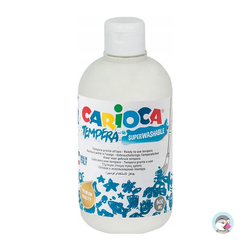 Farba TEMPERA biała CARIOCA 500ml 40427/01