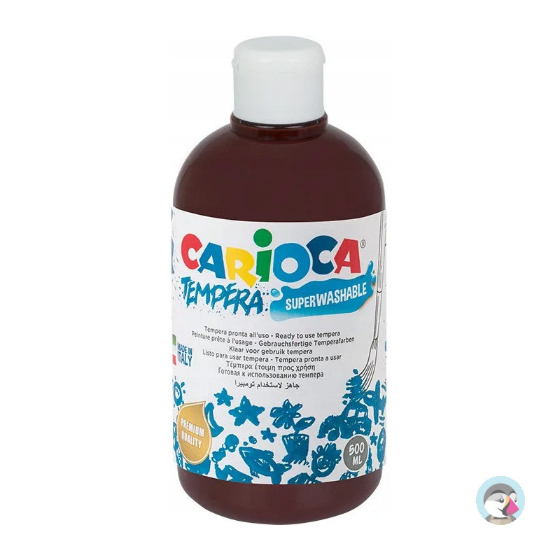 Farba TEMPERA brązowa CARIOCA 500ml 40427/06