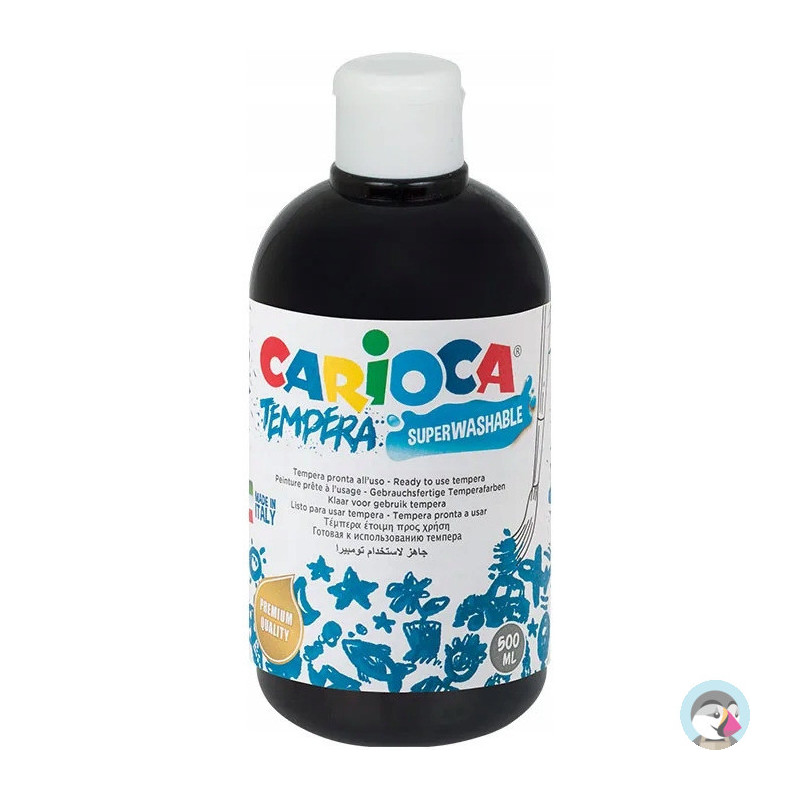Farba TEMPERA czarna CARIOCA 500ml 170-2358