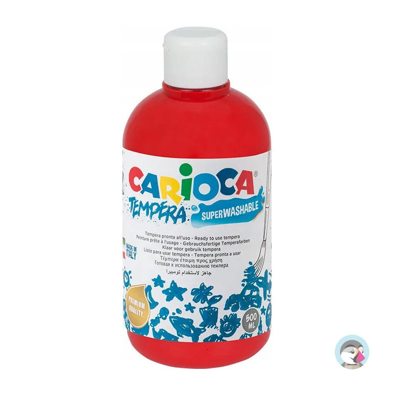 Farba TEMPERA czerwona CARIOCA 500ml 40427/10