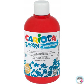 Farba TEMPERA czerwona CARIOCA 500ml 40427/10