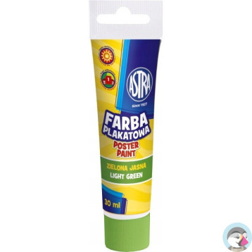 Farba plakatowa w tubkach 30ml szkolna jasna zielona 83110910 ASTRA