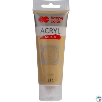 Farba akrylowa 75ml czyste złoto metallik HA 7370 0075-111 HAPPY COLOR