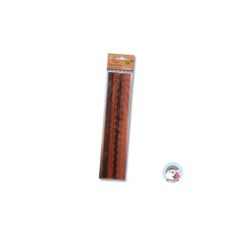 Filcowa koronka-wstążka 30cm mix brązowy 4 szt.FO 52195 FOLIA