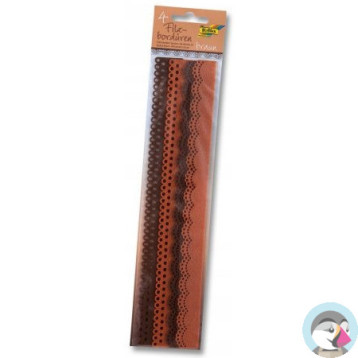Filcowa koronka-wstążka 30cm mix brązowy 4 szt.FO 52195 FOLIA