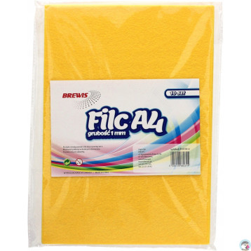 Filc A4 żółty 1mm (10ark) FC410-2 BREWIS
