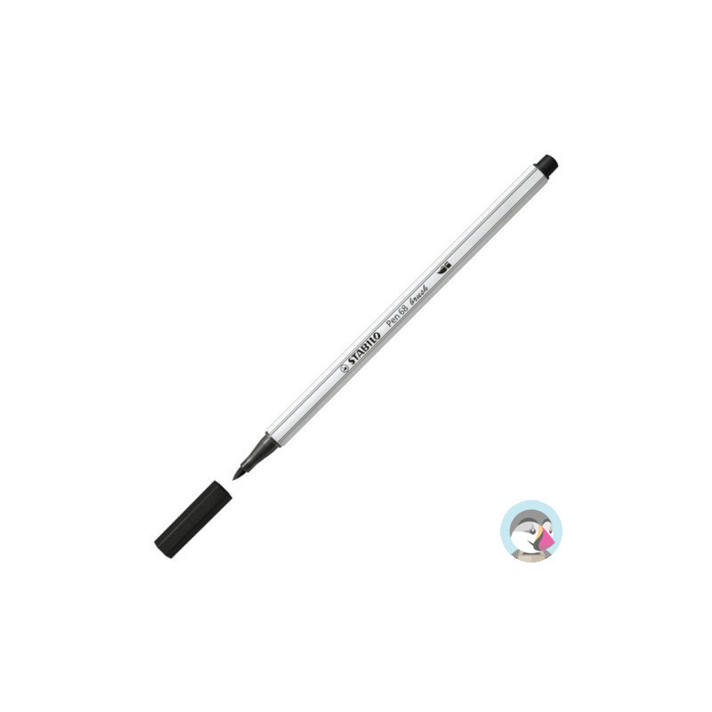 Flamaster STABILO PEN 68 568/46 czarny końcówka pędzelkowa Brush