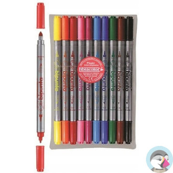 Flamastry DOUBLE POINT 10szt. FIBRACOLOR 584SW EURSPARK