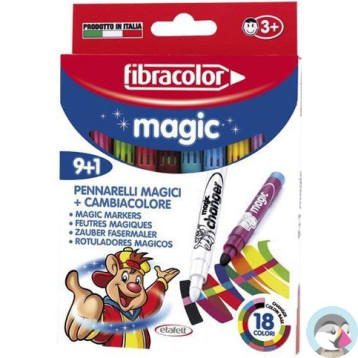 Flamastry magiczne MAGIC 9+1 (18 kol.) FIBRACOLOR