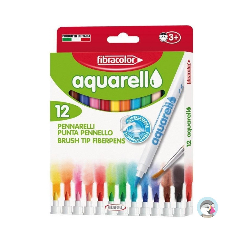 Mazaki akwarelowe AQUARELLO 12 FIBRACOLOR 6877