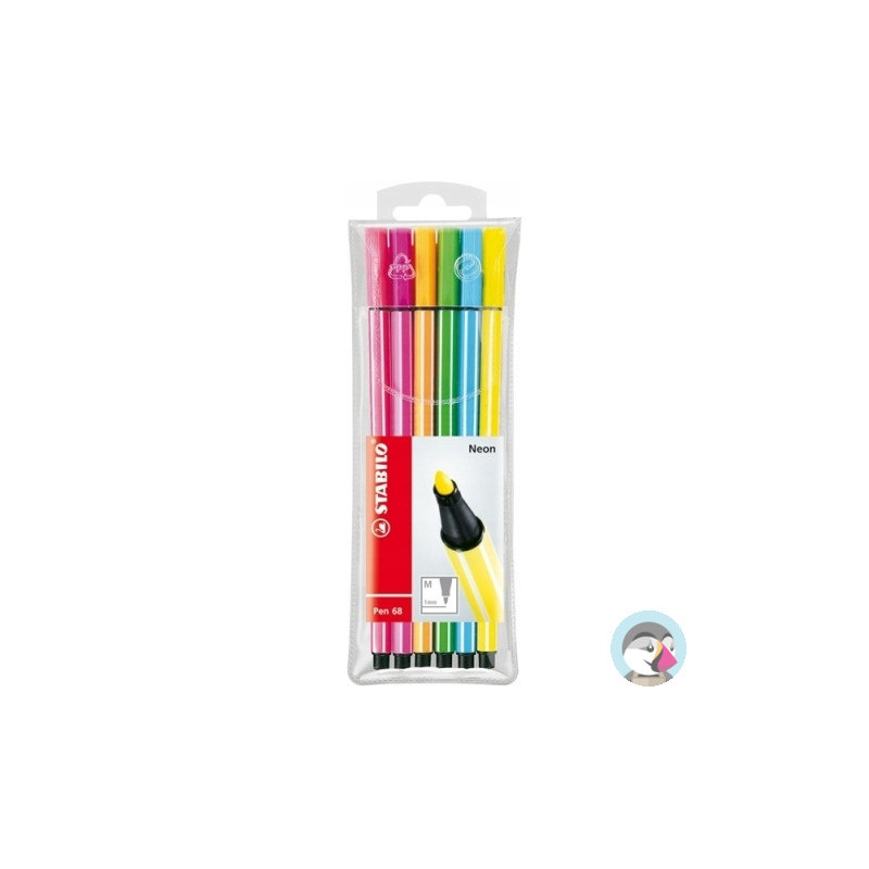 Flamaster STABILO PEN 6806-1 6szt fluo