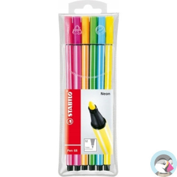Flamaster STABILO PEN 6806-1 6szt fluo