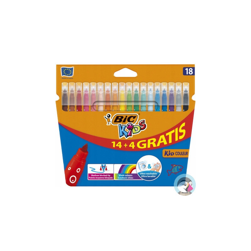 Flamastry BIC Kid Couleur 14+4 kolorów 841802/937510