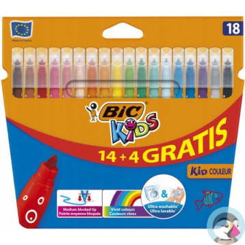 Flamastry BIC Kid Couleur 14+4 kolorów 841802/937510
