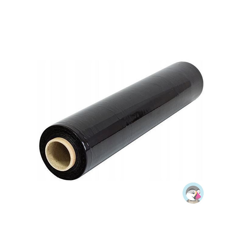 Folia stretch EMERSON 2,5kg netto 23mic czarna folstr500/23/2.50c