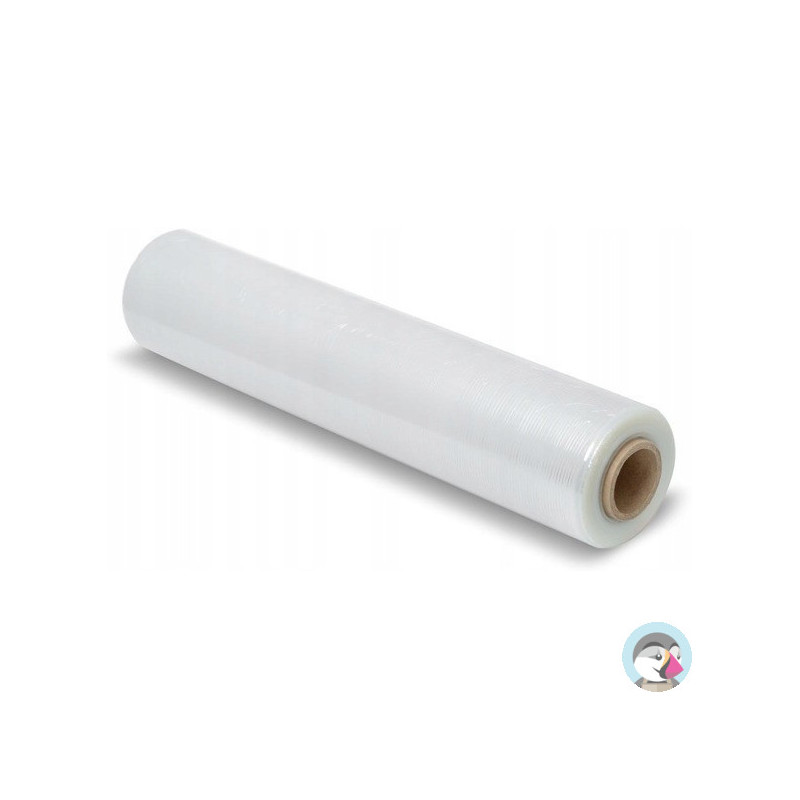 Folia stretch NATUNA 1,5kg 23mic przezroczysta rozciągliwość 170% (około 140m)