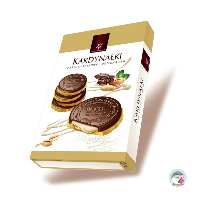 Ciastka TAGO KARDYNAŁKI 180g z kremem kakaowo-orzechowym