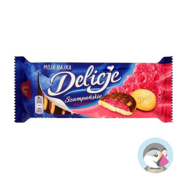 Ciastka DELICJE Szampańskie 147g malina