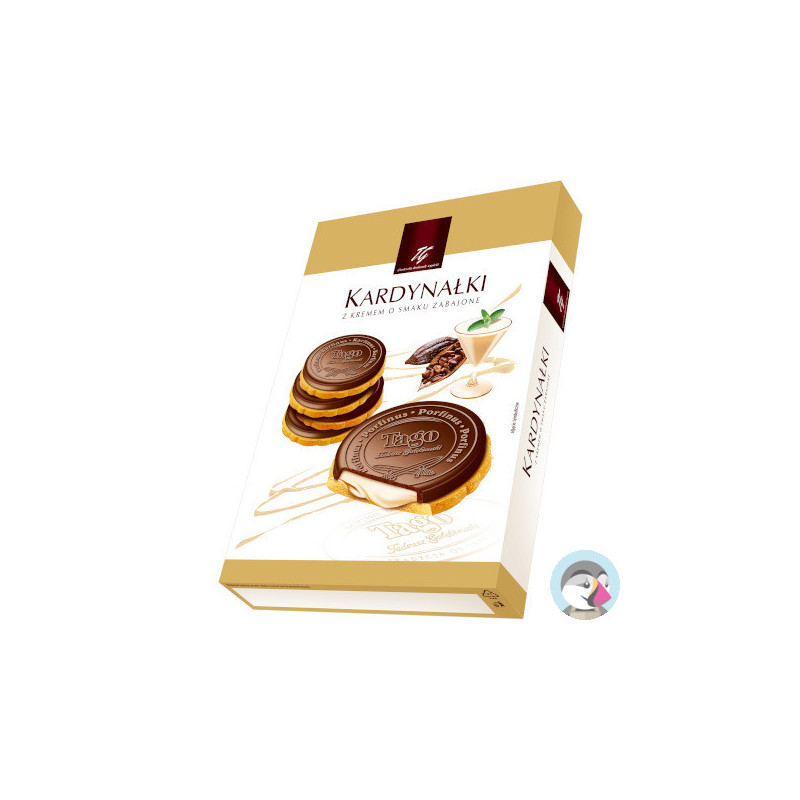 Ciastka TAGO KARDYNAŁKI 180g z kremem o smaku zabajone