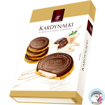 Ciastka TAGO KARDYNAŁKI 180g z kremem o smaku zabajone