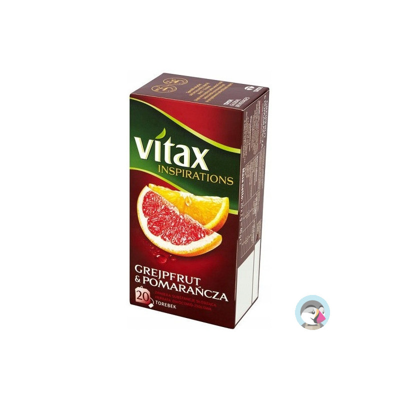 Herbata VITAX INSPIRATIONS (20 torebek 2g) GREJPFUT&POMARAŃCZA zawieszka