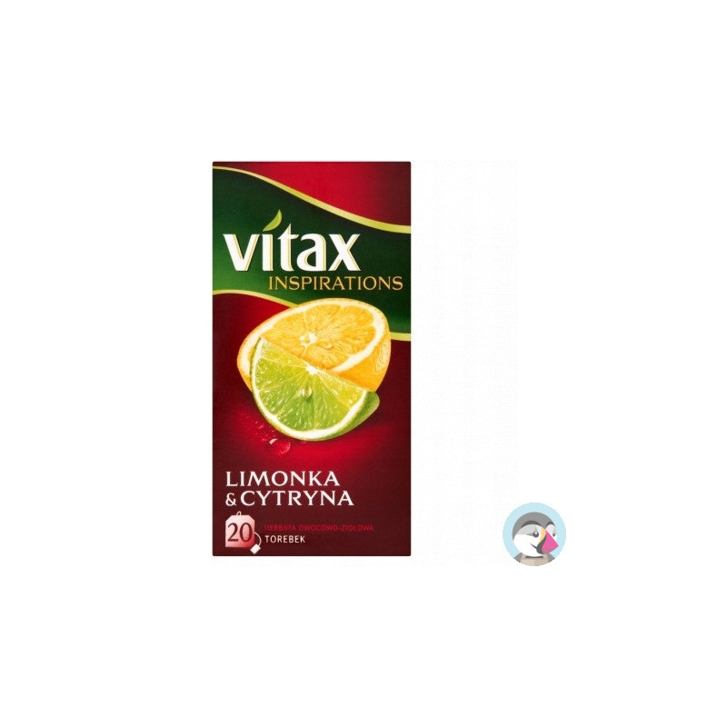 Herbata VITAX INSPIRATIONS (20 torebek 2g) Limonka & Cytryna zawieszka