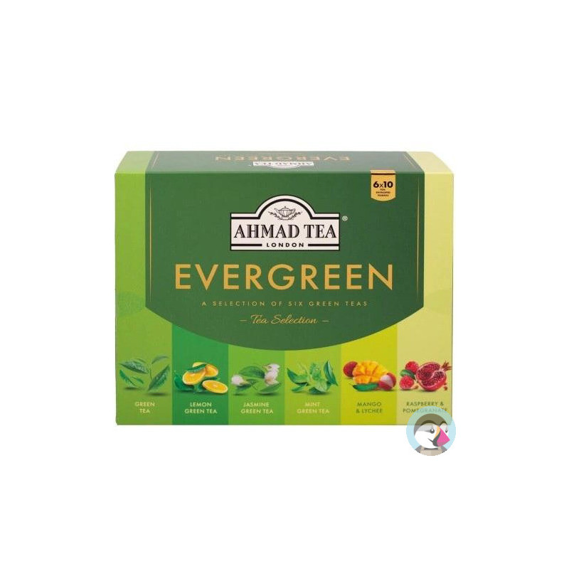 Herbata AHMAD TEA Evergreen zestaw (60 kopert 10x1,5g 50x2g)