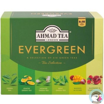 Herbata AHMAD TEA Evergreen zestaw (60 kopert 10x1,5g 50x2g)