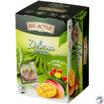 Herbata BIG-ACTIVE zielona (20 kopert) Opuncja i Mango 34g