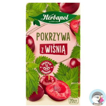 Herbata HERBAPOL owocowo-ziołowa (20 saszetek) Pokrzywa z Wiśnią 30g