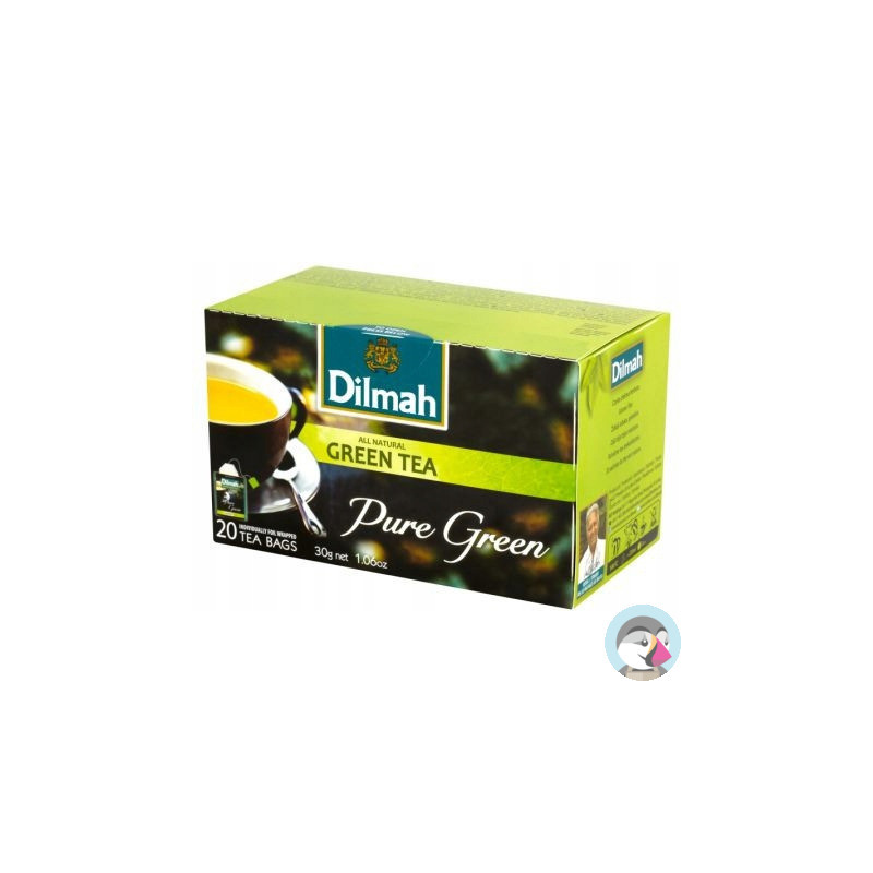 Herbata DILMAH (20 kopert) zielona PURE GREEN TEA 1,5g