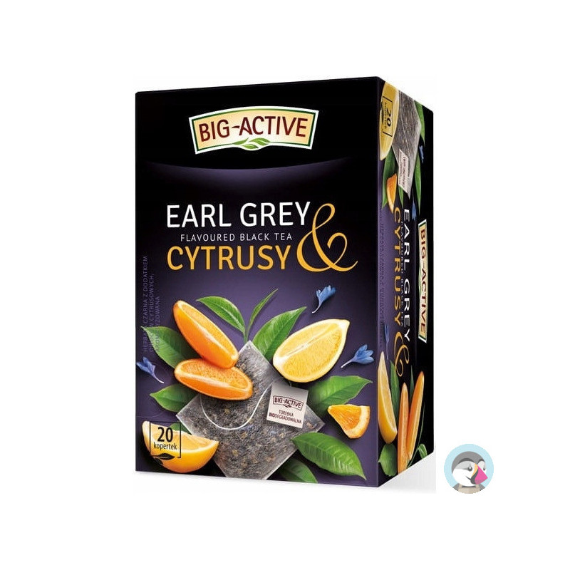 Herbata BIG-ACTIVE czarna (20 torebek) Earl Grey & Cytrusy 40g