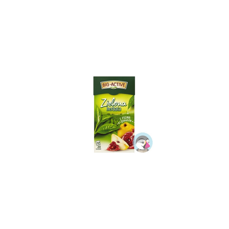 Herbata BIG-ACTIVE zielona (20 torebek) PIGWA-GRANAT