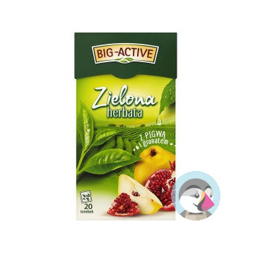 Herbata BIG-ACTIVE zielona (20 torebek) PIGWA-GRANAT