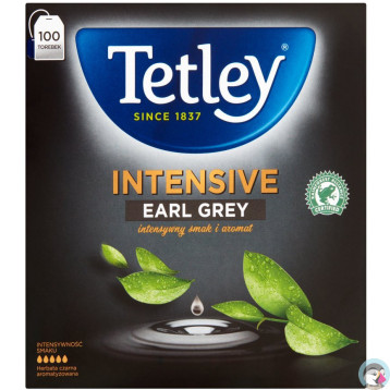 Herbata TETLEY EARL GREY INTENSIVE (100 torebek 2g) czarna