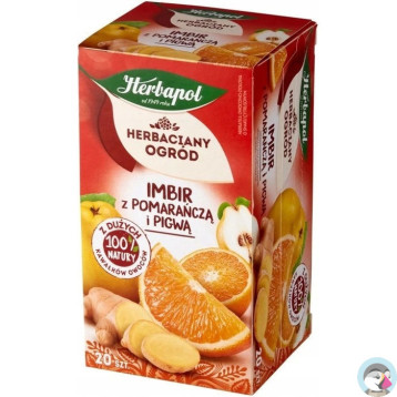Herbata HERBAPOL owocowo-ziołowa (20 tb) Imbir z Pomarańczą i Pigwą 50g HERBACIANY OGRÓD