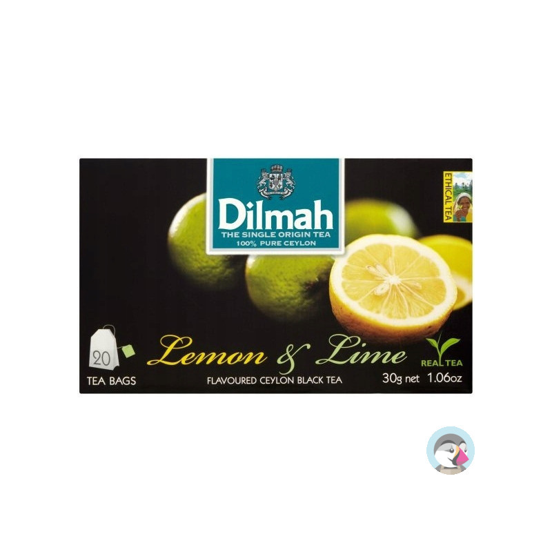 Herbata DILMAH (20 torebek) czarna z aromatem Cytryna & Limonka