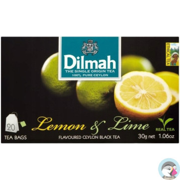 Herbata DILMAH (20 torebek) czarna z aromatem Cytryna & Limonka