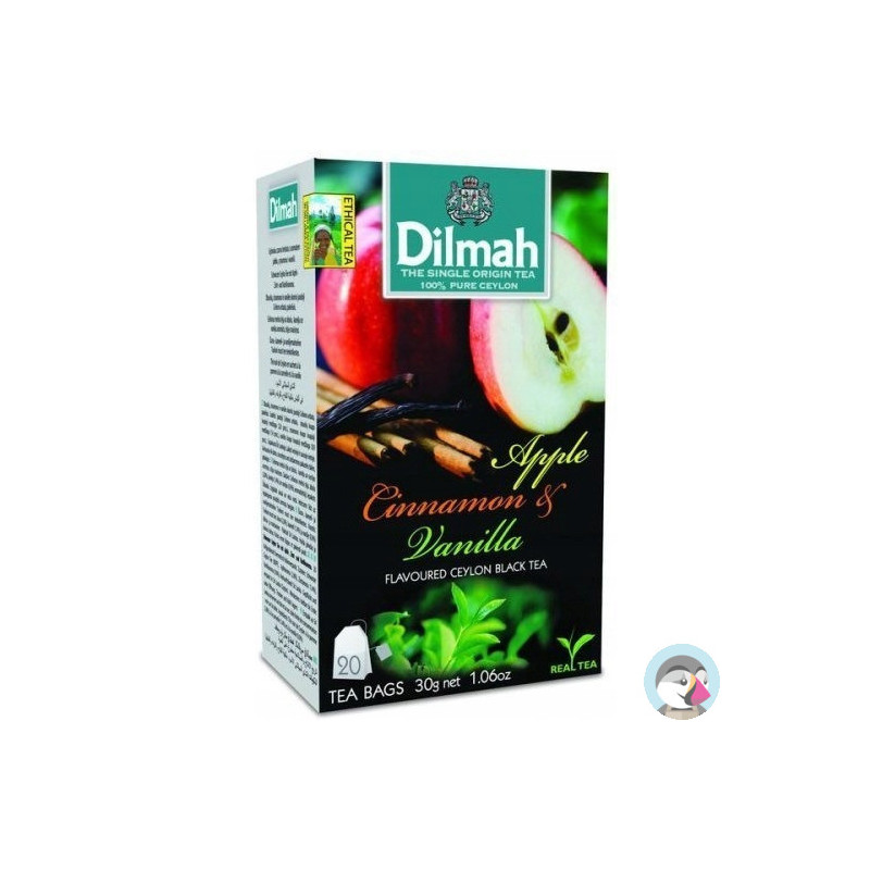 Herbata DILMAH (20 torebek) czarna z aromatem Jabłko, Cynamon i Wanilia