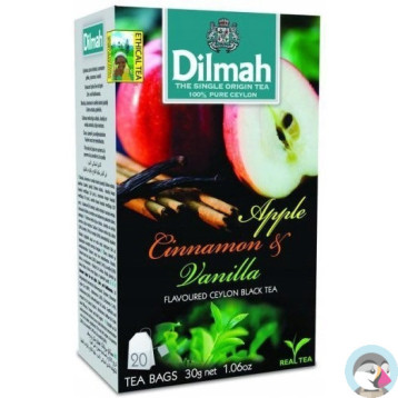 Herbata DILMAH (20 torebek) czarna z aromatem Jabłko, Cynamon i Wanilia