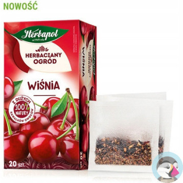 Herbata HERBAPOL owocowo-ziołowa (20 tb) Wiśnia HERBACIANY OGRÓD