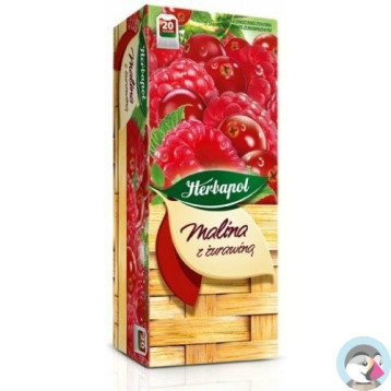 Herbata HERBAPOL owocowo-ziołowa (20 tb) Malina z Żurawiną HERBACIANY OGRÓD