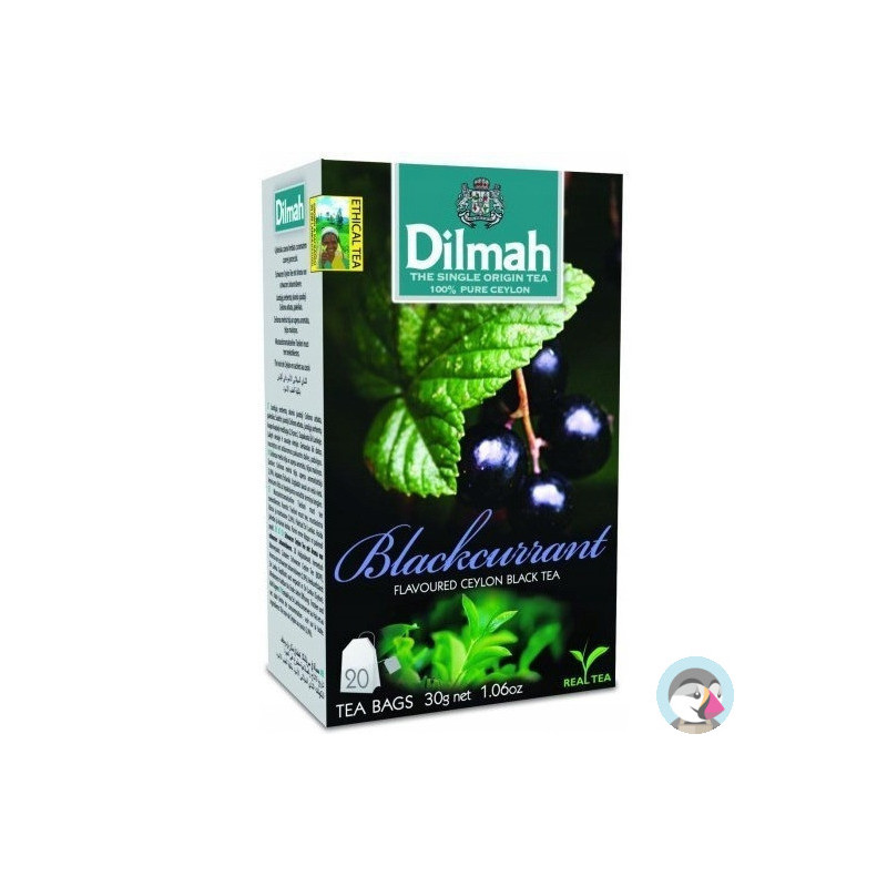 Herbata DILMAH (20 torebek) czarna z aromatem czarna porzeczka