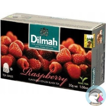 Herbata DILMAH (20 torebek) czarna z aromatem Maliny