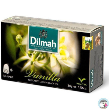 Herbata DILMAH (20 torebek) czarna z aromatem Wanilii