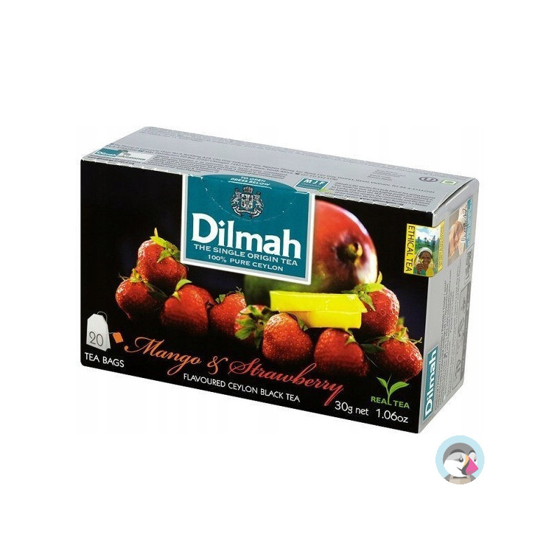 Herbata DILMAH (20 torebek) czarna z aromatem Mango & Truskawka
