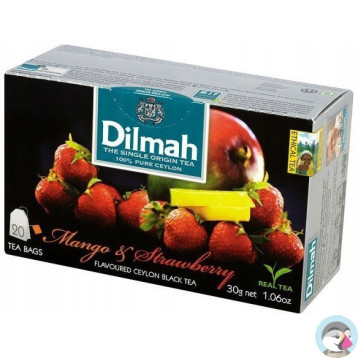 Herbata DILMAH (20 torebek) czarna z aromatem Mango & Truskawka