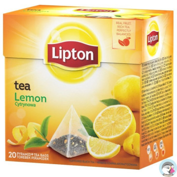 Herbata LIPTON PIRAMID (20 torebek) czarna z aromatem cytryna