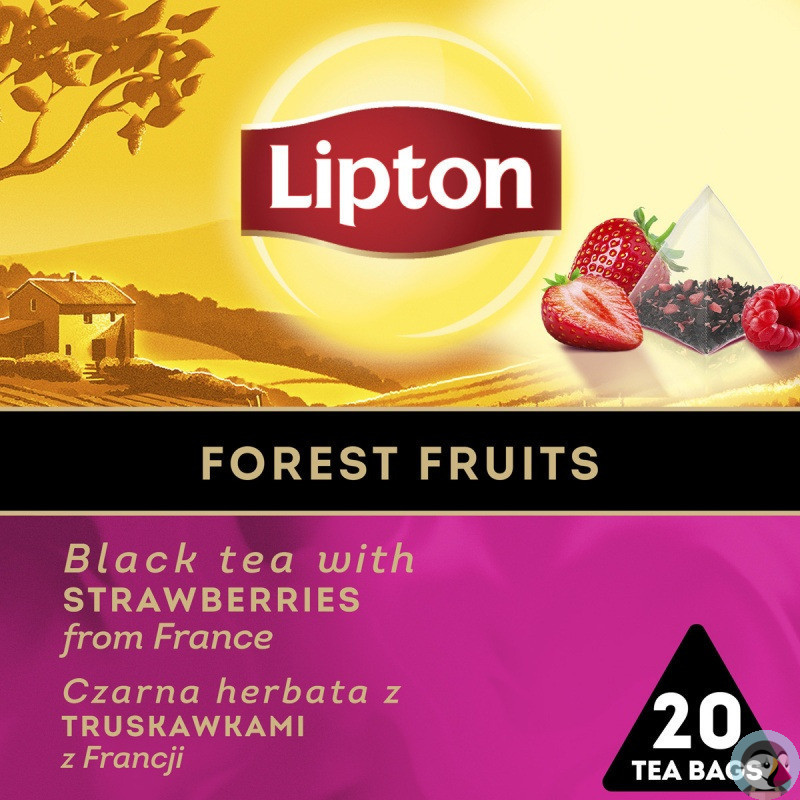 Herbata LIPTON PIRAMID (20 torebek) czarna z aromatem Owoce Leśne FOREST FRUIT 34g